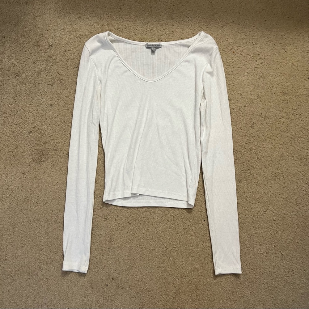 White Ribbed Shirt